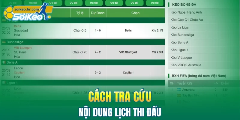 Lịch Thi Đấu 7 Cách tra cứu lịch thi đấu bóng đá nhanh