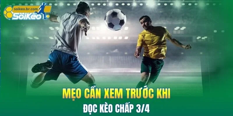 Kèo Chấp 3/4: Hướng Dẫn Đọc Tỷ Lệ Và Tính Kết Quả Chi Tiết 3 Mẹo cần xem trước khi đọc cược 3/4
